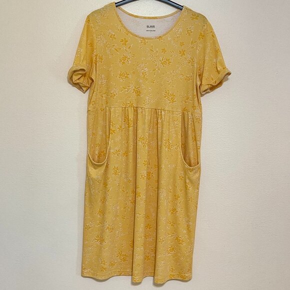 BLAIR Print Scoopneck Dress with Pockets Size Large - Picture 2 of 10